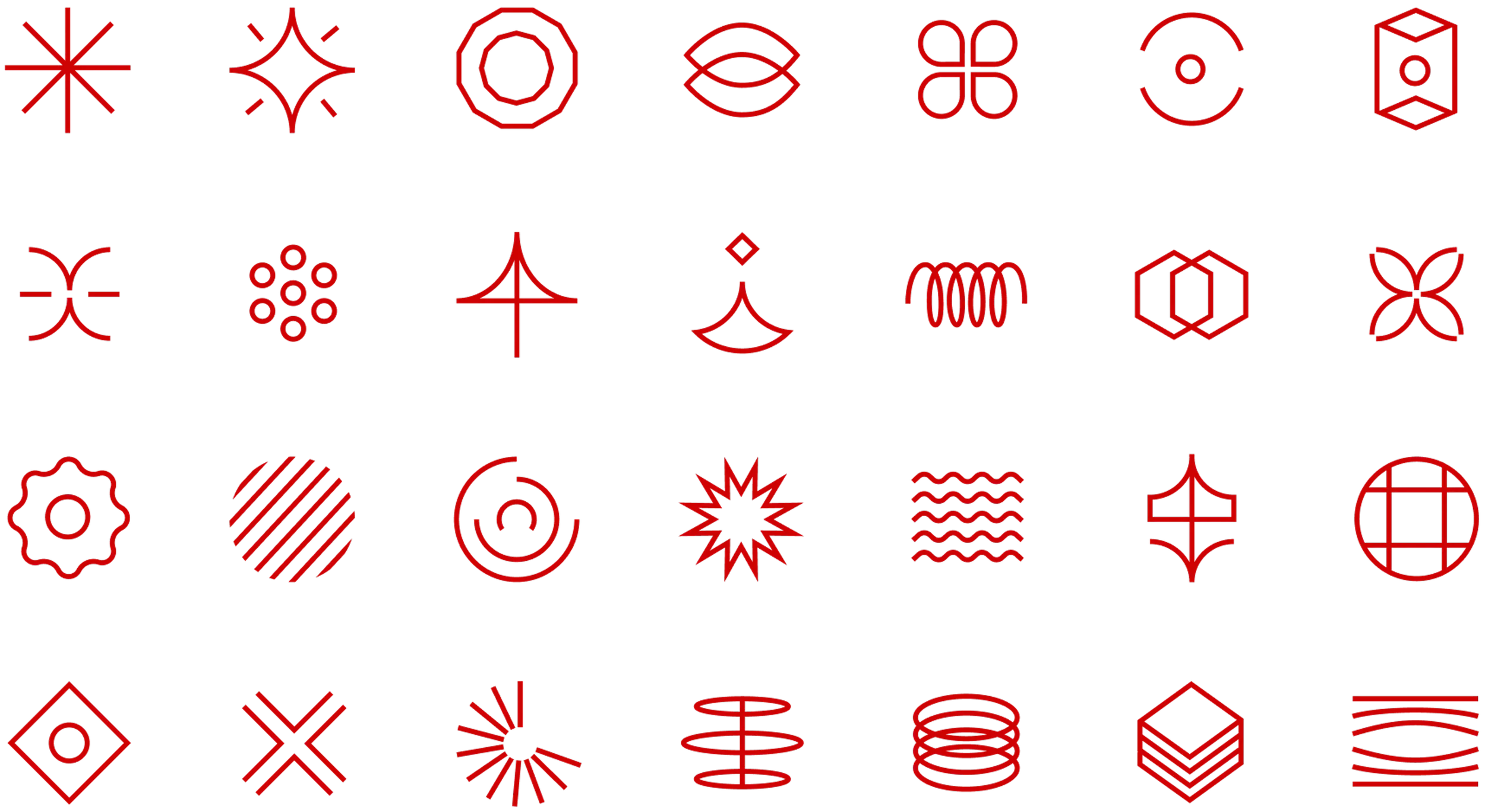Icon and illustration system, geometric shapes built for the CVS brand