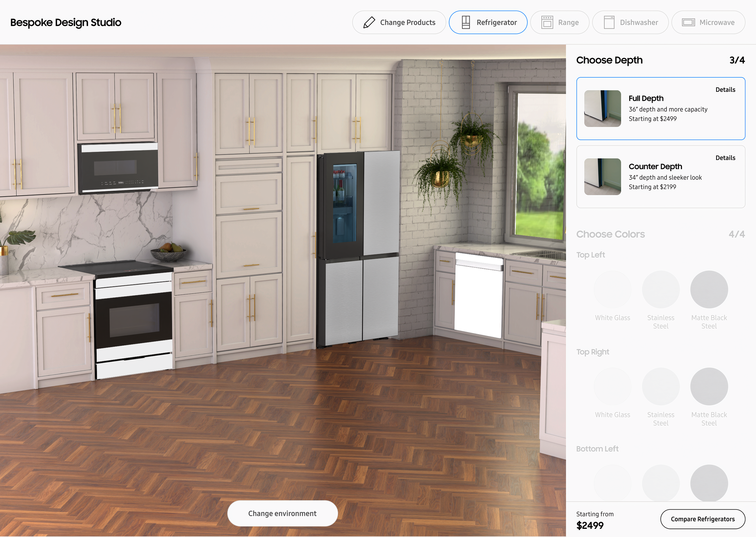 Desktop view of the Bespoke Design Studio