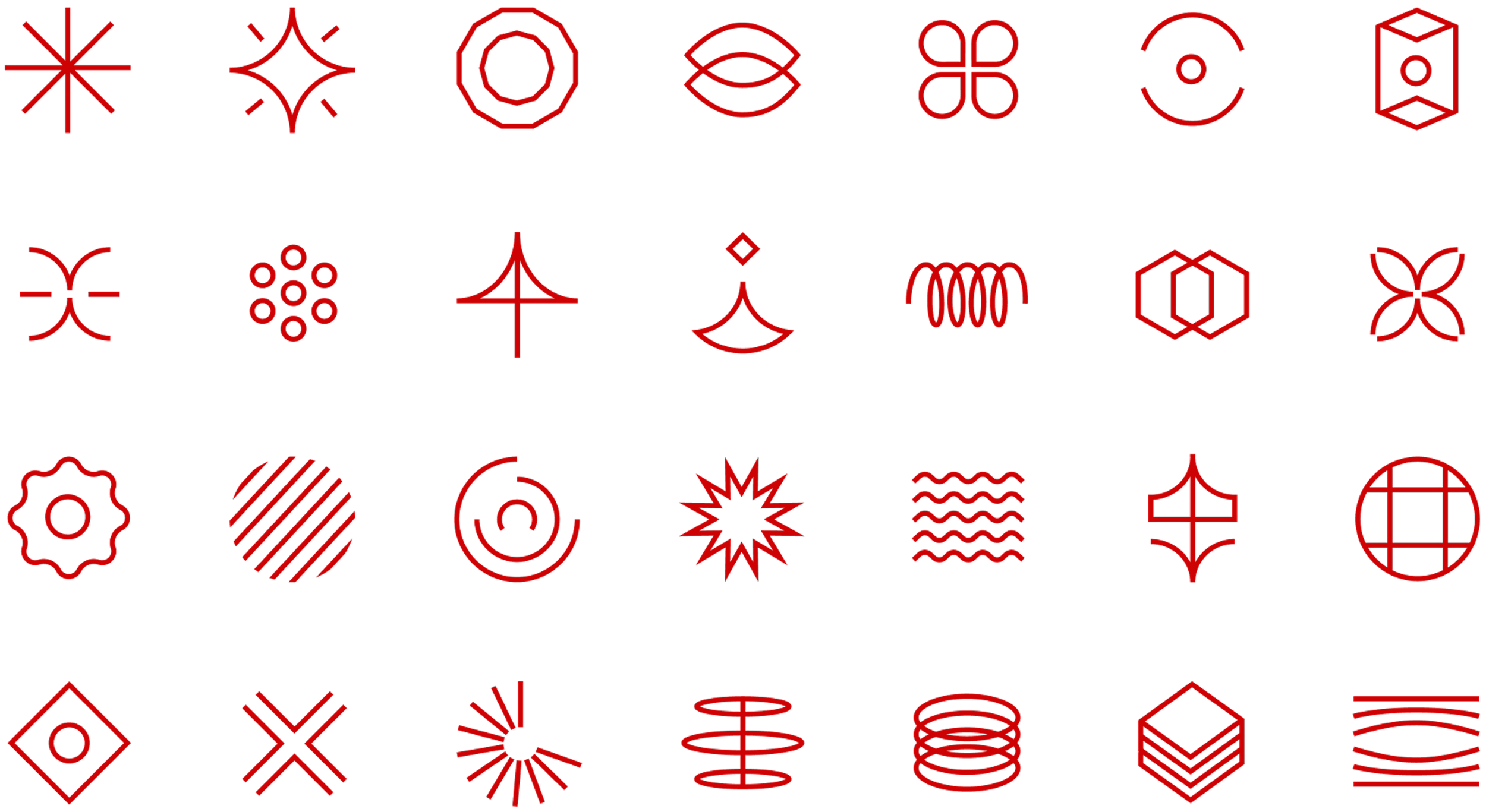 Icon and illustration system, geometric shapes built for the CVS brand